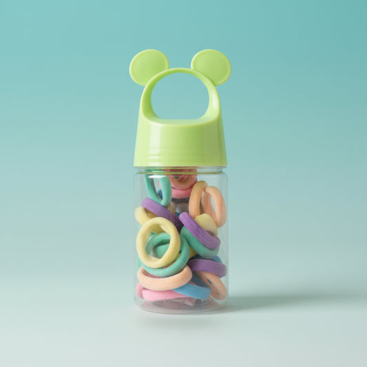 Small Fabric Rubber Band Bunny Jar - 32 Pcs by Gifthubmart