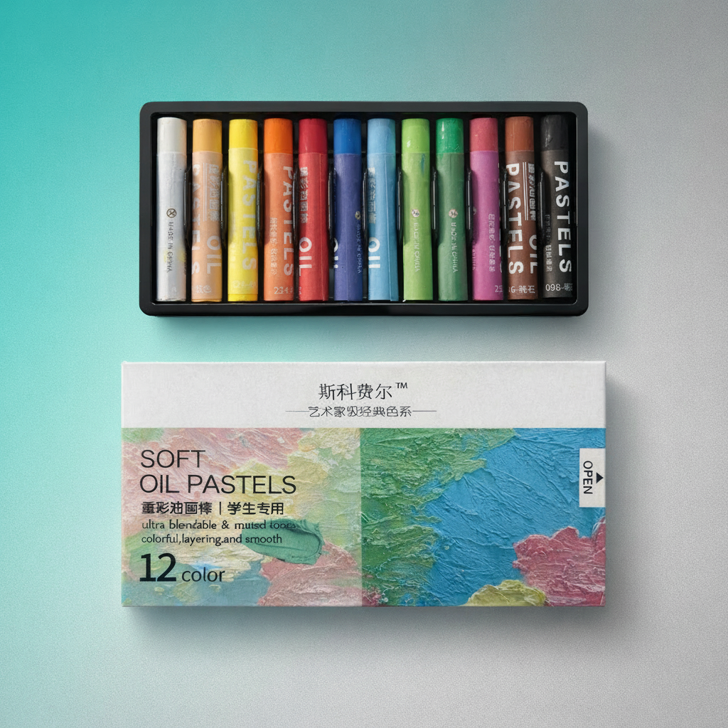 Soft Oil Pastel Colour Set of 12 by Gifthubmart