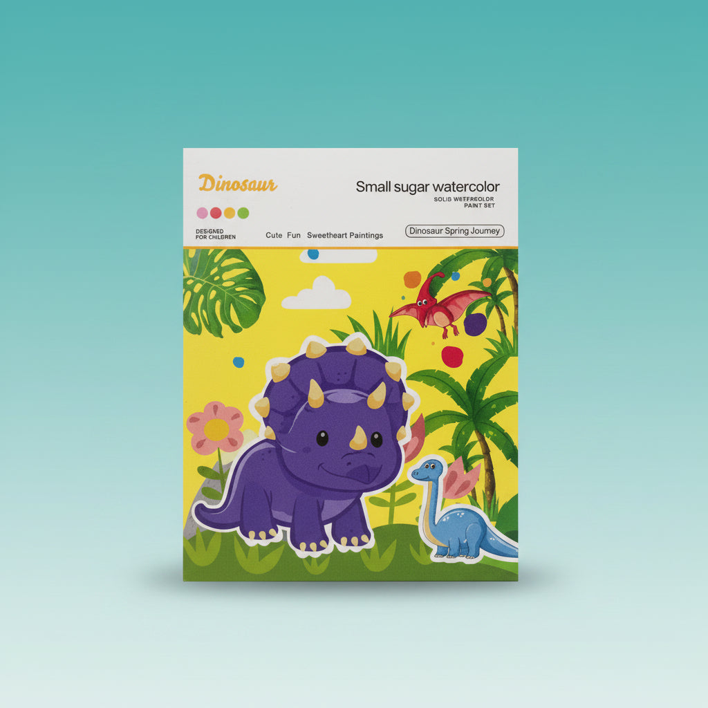 Solid Watercolour Paint Set- Dinosaur by Gift Hub Mart