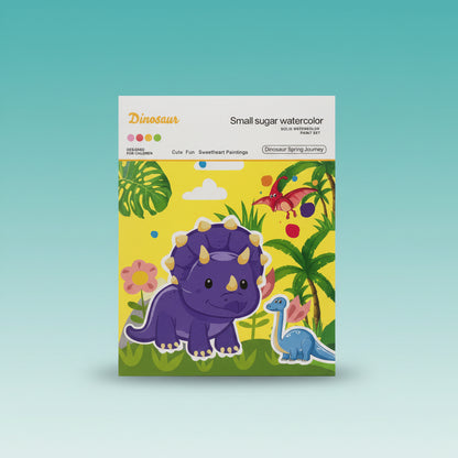 Solid Watercolour Paint Set- Dinosaur by Gift Hub Mart