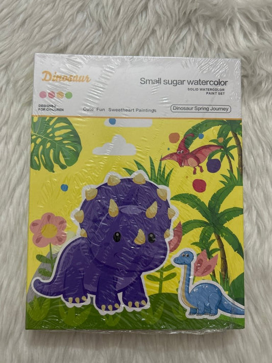 Solid Watercolour Paint Set- Dinosaur by Gift Hub Mart