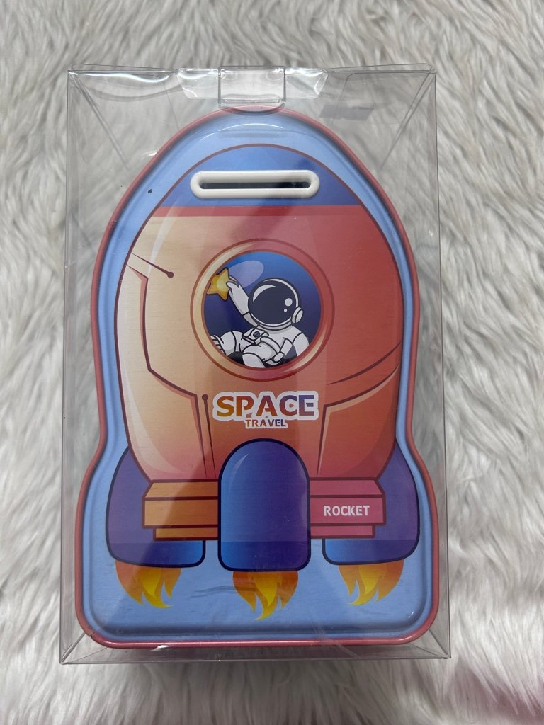 Space Rocket Piggy Bank by Gift Hub Mart