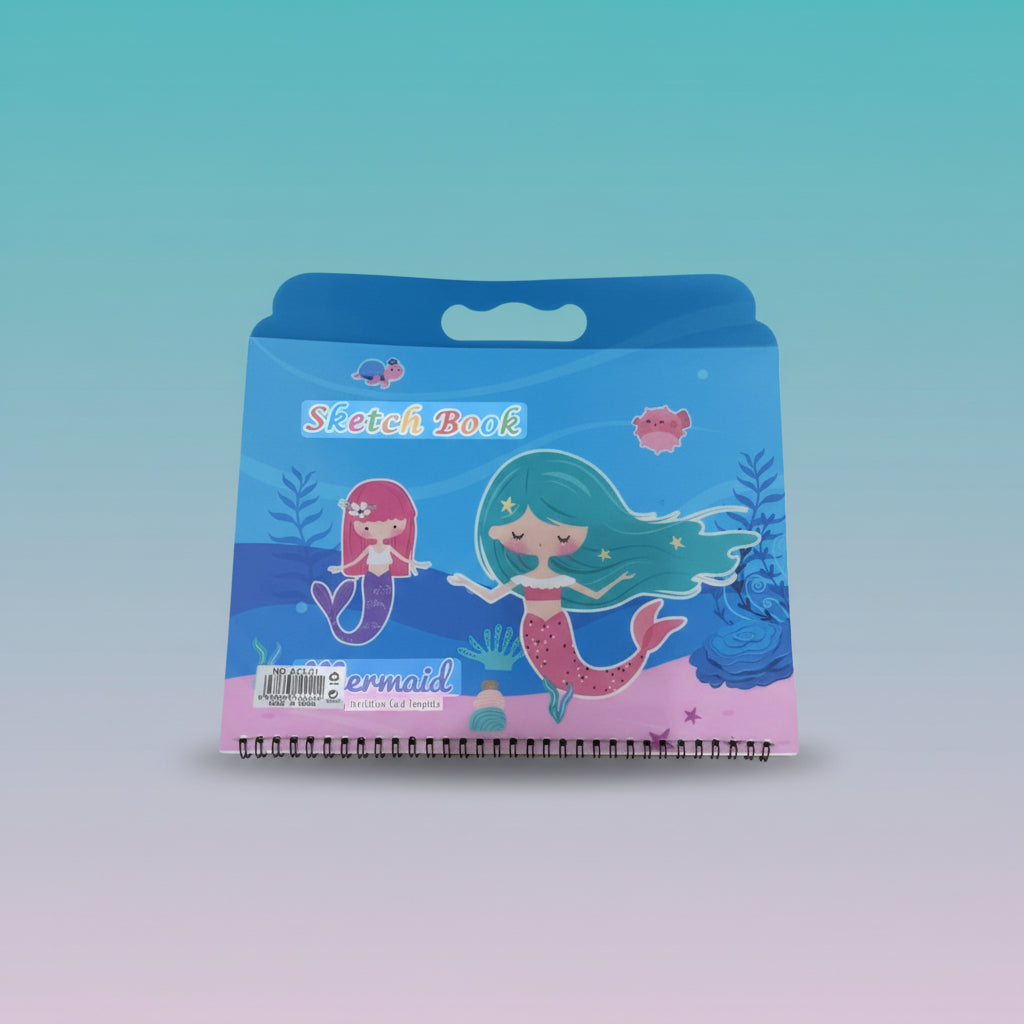 Spiral Sketch Book Mermaid- 12 Pgs, 29 x 22.5 cms by Gifthubmart