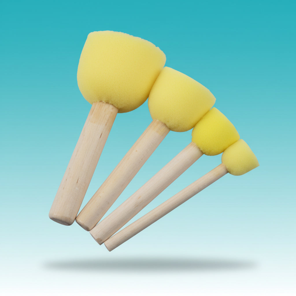 Sponge Brush Round (Set Of 4) VD by Gift Hub Mart