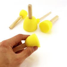 Sponge Brush Round - Set of 5 by Gift Hub Mart