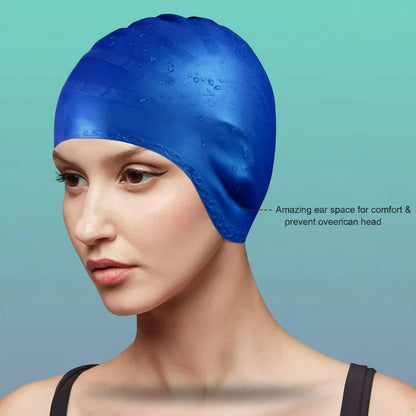 Sporty Silicon Swimming Cap Big by Gifthubmart