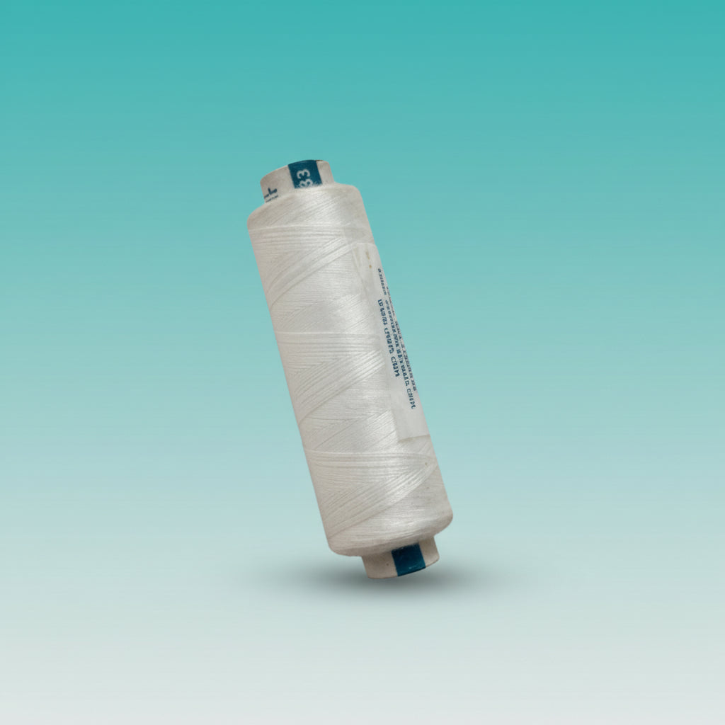 Spun Polyester Thread- White by Gift Hub Mart