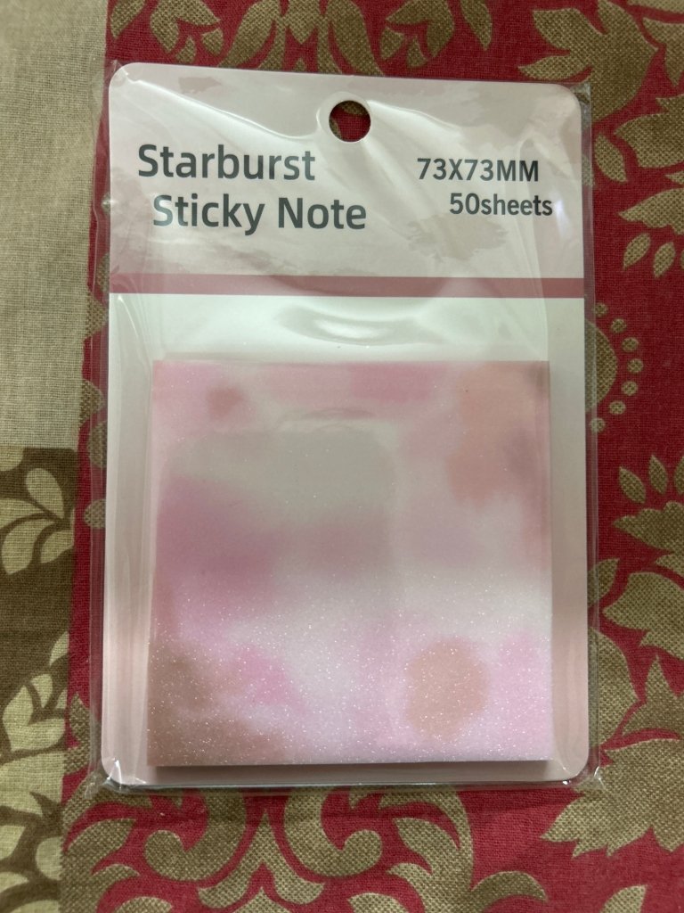 Gift Hub Mart Starburst Glitter Sticky Note 73x73mm, pink glitter, 50 sheets