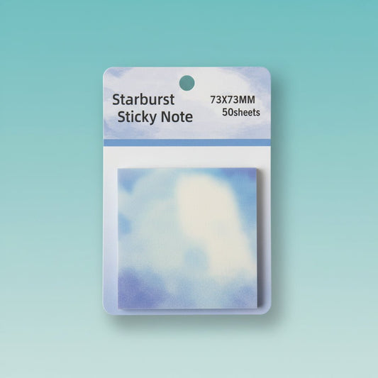 Gift Hub Mart Starburst Glitter Sticky Note 73x73mm, pastel gradient glitter, 50 sheets