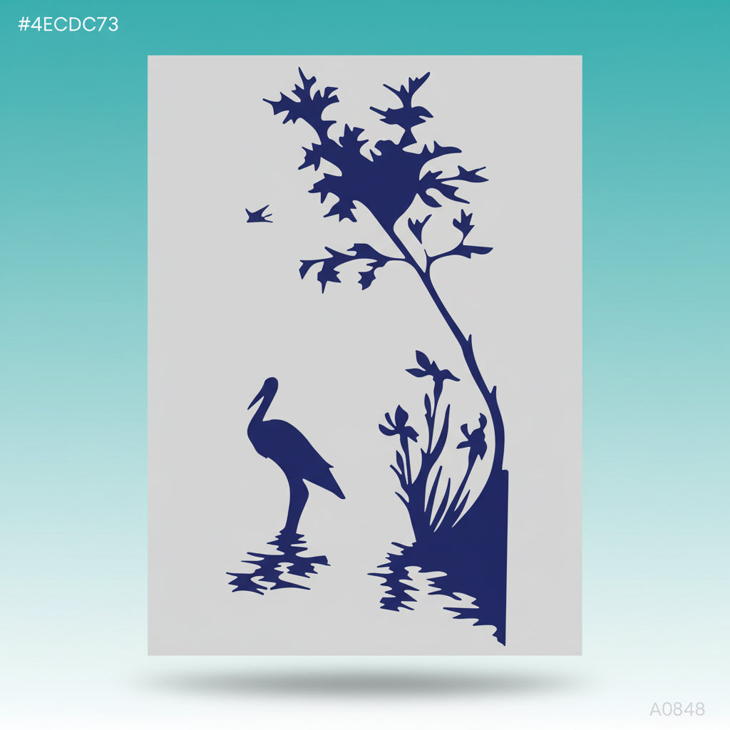 Stencil Plastic- Swan by Gift Hub Mart