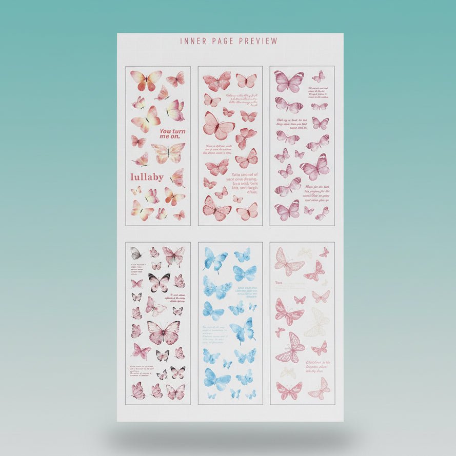 Sticker- Butterflies 6 Pcs by Gift Hub Mart – pink butterfly stickers
