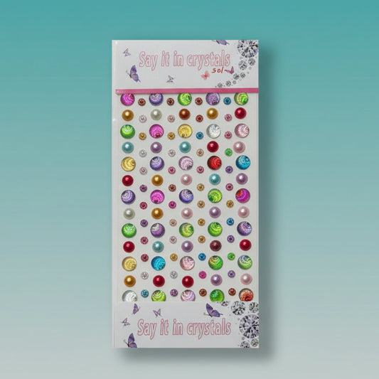 Sticker Crystal Round Multi Colour by Gifthubmart
