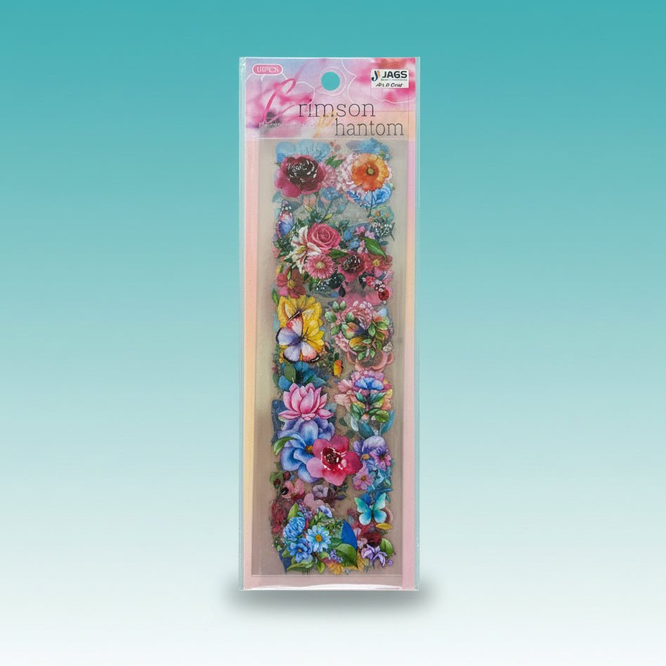 Gift Hub Mart Sticker Cum Tattoo - Flowers, colorful floral sticker tattoos set (10 pcs)