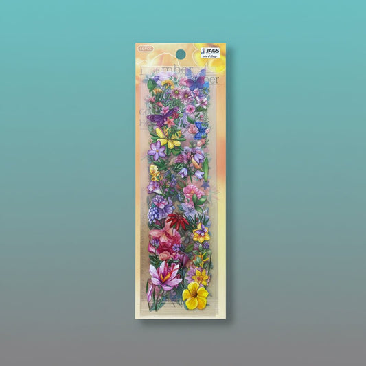 Gift Hub Mart Untitled Apr21_12:52 floral sticker sheet with colorful flowers and butterflies