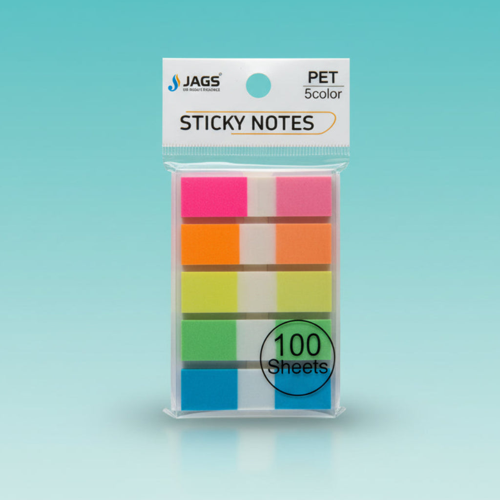Sticky Note Index Neon 5 Colour JSNA03 by Gift Hub Mart