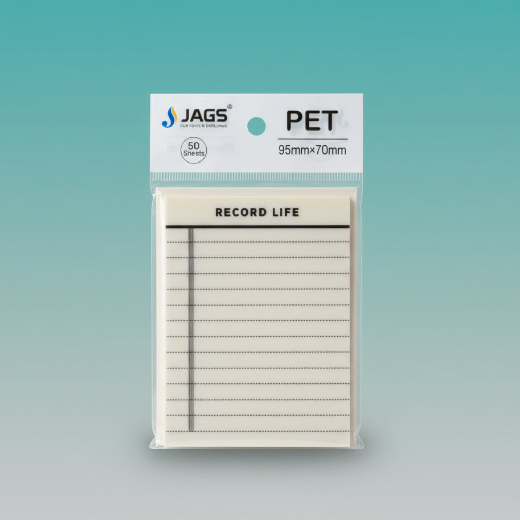 Sticky Note Transparent Record Life 95x70mm JSNT3X4RL by Gift Hub Mart