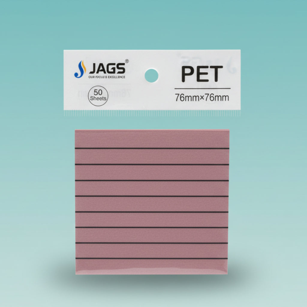 Sticky Note Transparent Ruled 76x76mm JSNT3X3RD by Gift Hub Mart