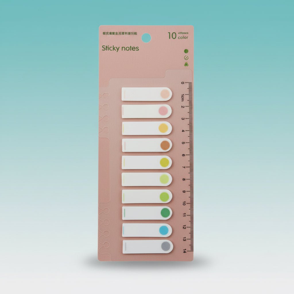 Sticky Notes Tab with Acrylic Ruler by Gifthubmart