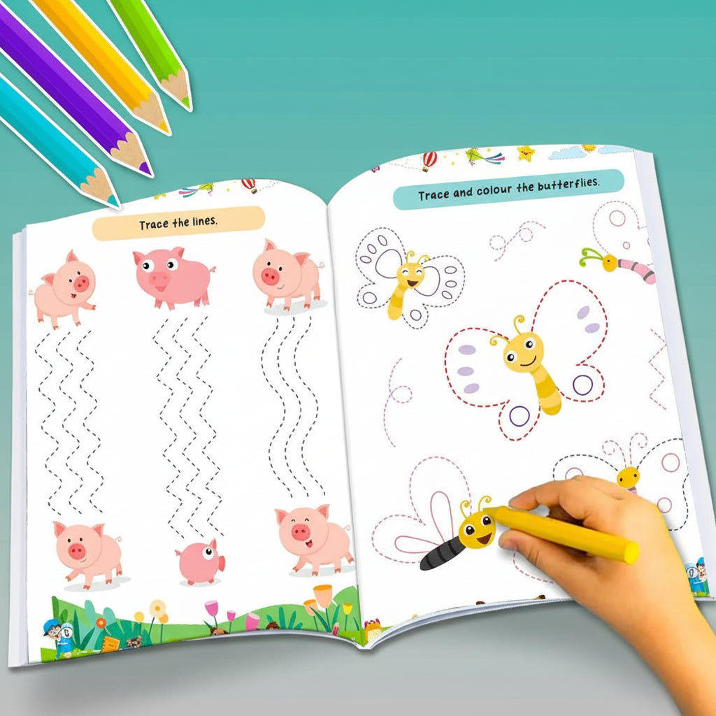 Super Pencil Control & Colouring Book 3+ HF by HF