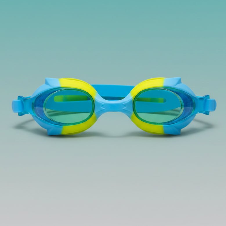 Gift Hub Mart Swim Goggle CI 1130 PF-005 in blue-green with yellow strap