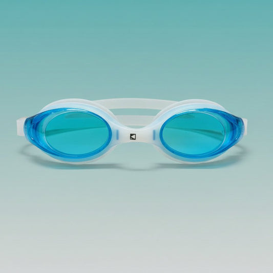 Gift Hub Mart Swim Goggle SP 25 white frame, blue lenses, adjustable strap
