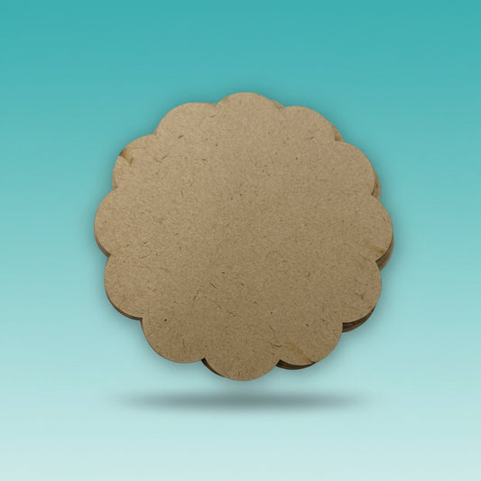 Tea Coaster MDF Flower 3.9 Inch 2MM 4Pc Set TCMF01 by Gifthubmart