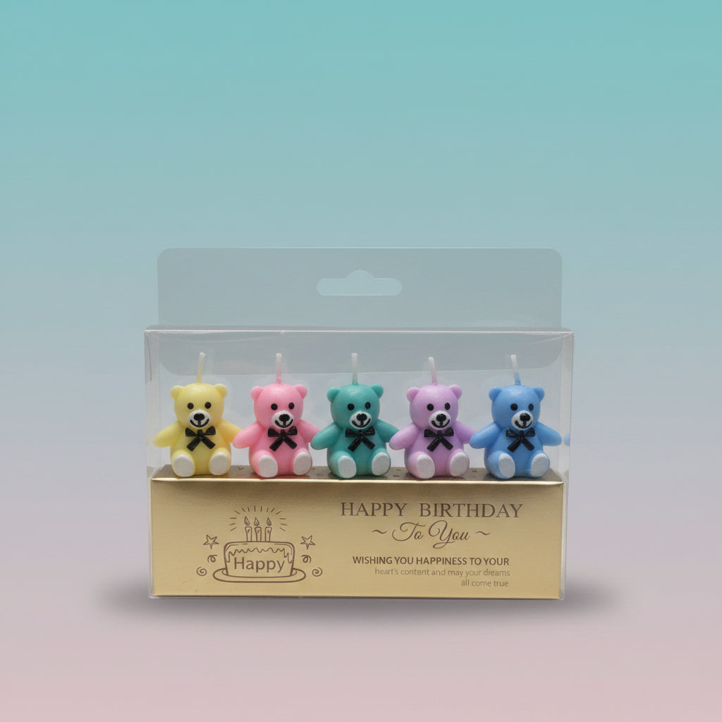 Teddy Candles by Gift Hub Mart