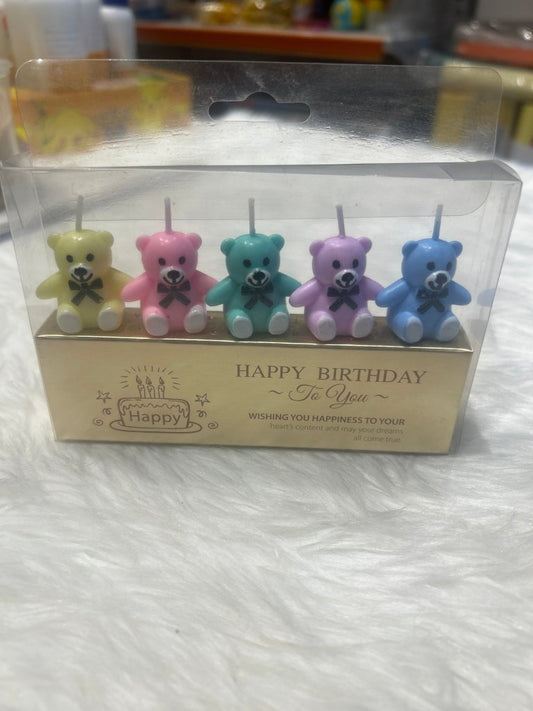 Teddy Candles by Gift Hub Mart