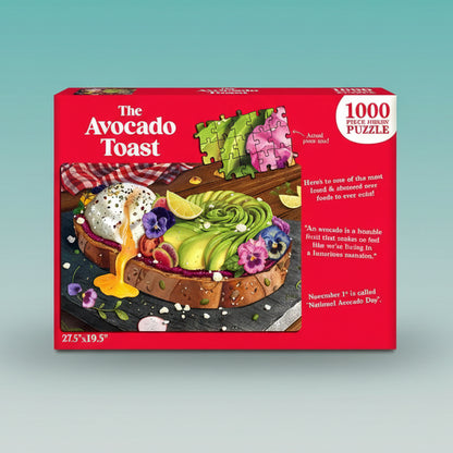 The Avocado Toast 1000 Pcs Puzzle Gouda Games 15+ by Gift Hub Mart