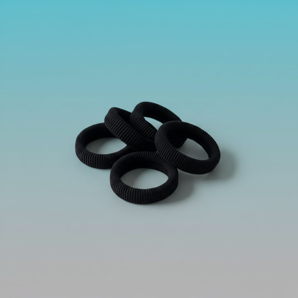 Thick Black Rubber Band pack of 4 by Gift Hub Mart