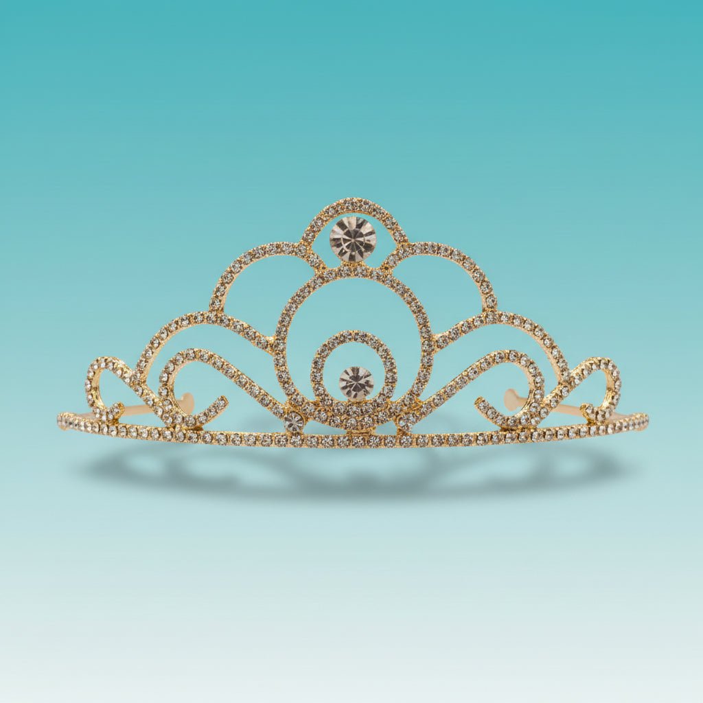 Tiara by Gift Hub Mart, gold-tone glitter crown headband decorative accessory