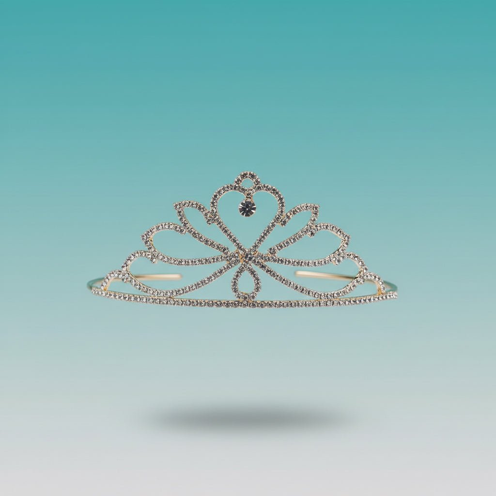Gift Hub Mart Tiara - gold glitter crown headpiece for kids