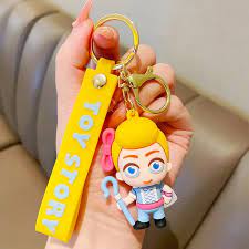 Toy Story Cartoon 3D Character Rubber Keychain with Wristband by Gifthubmart