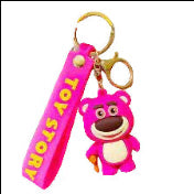 Toy Story Cartoon 3D Character Rubber Keychain with Wristband by Gifthubmart