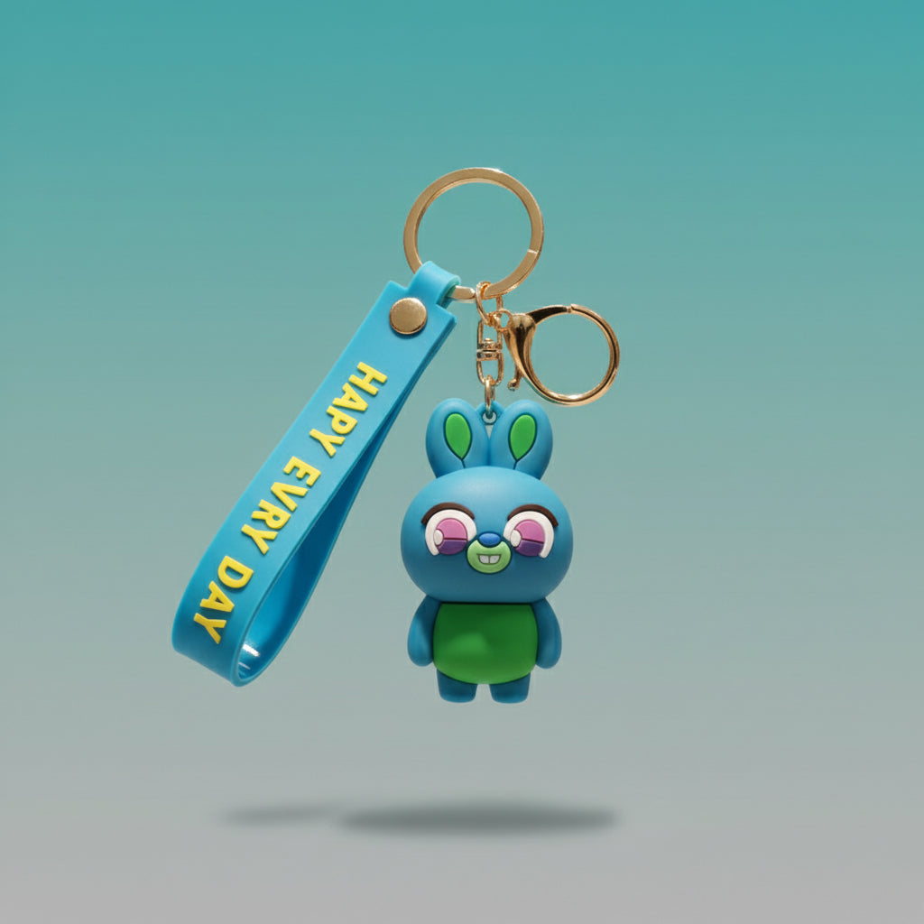 Toy Story Cartoon 3D Character Rubber Keychain with Wristband by Gifthubmart