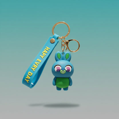 Toy Story Cartoon 3D Character Rubber Keychain with Wristband by Gifthubmart