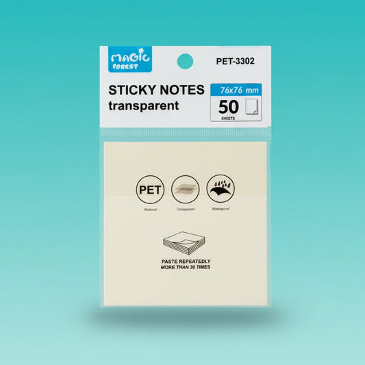 Transparent Sticky Note 7.6x7.6cm by Gifthubmart