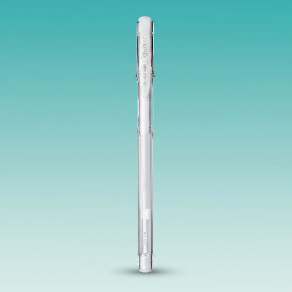 Uniball Signo Gel Pen UM-100 by Gifthubmart, clear-bodied gel pen for smooth writing