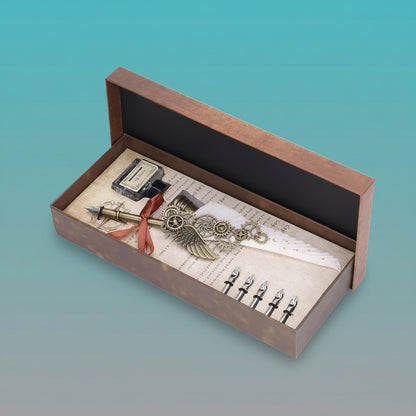 Vasco Da Gama 08 Calligraphy Quill Pen Set with Engraved Nib by Gifthubmart