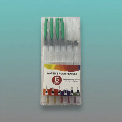 Water Brush Pen (Set of 6) by Gift Hub Mart