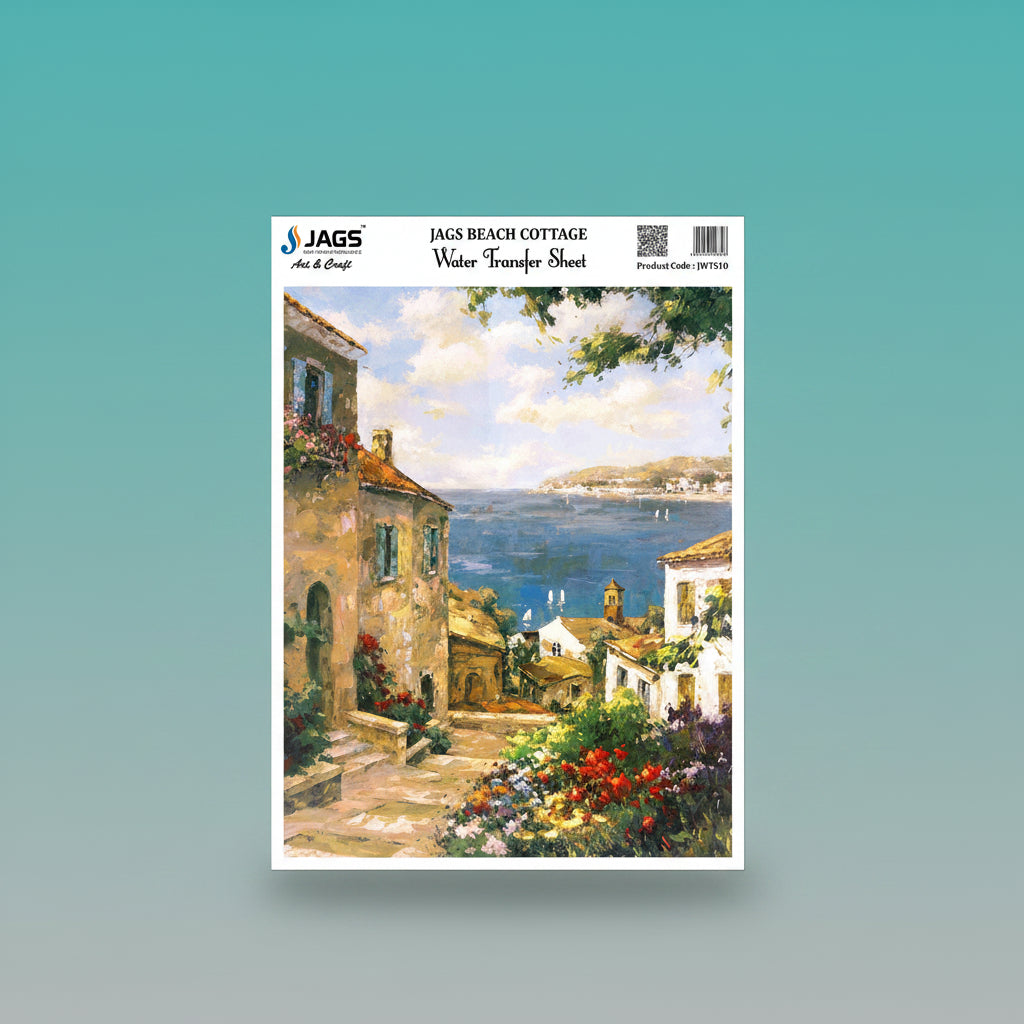 Water Transfer Sheet Beach Cottage JWTS10 by Gifthubmart