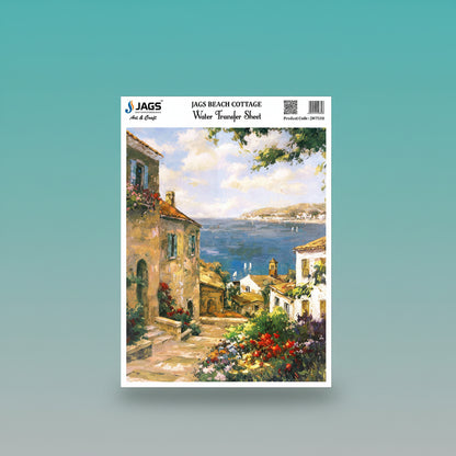 Water Transfer Sheet Beach Cottage JWTS10 by Gifthubmart