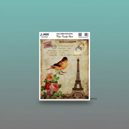 Water Transfer Sheet Bird Kingdom JWTS15 by Gifthubmart