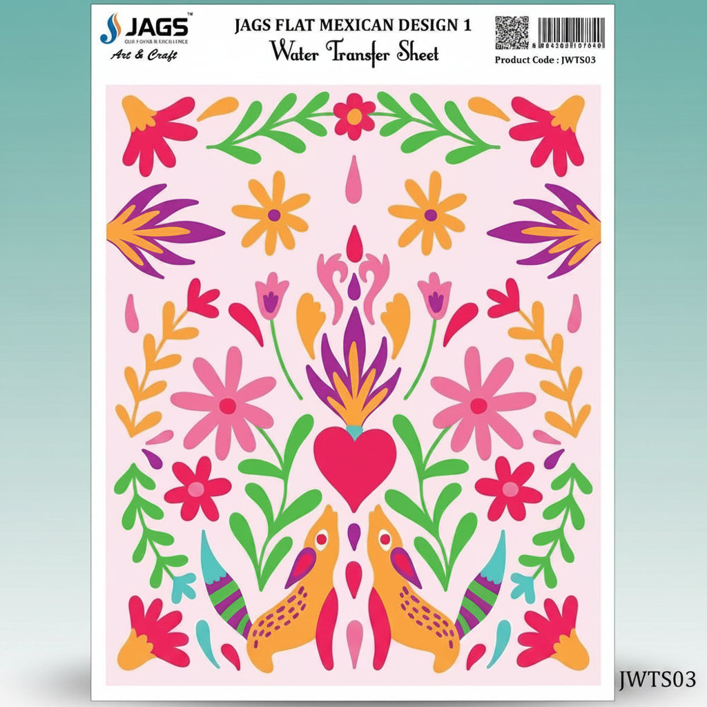 Water Transfer Sheet Flat Mexican D 1 JWTS03 by Gifthubmart