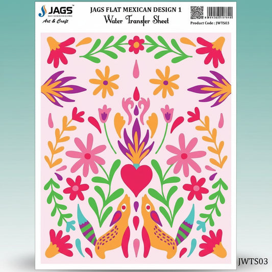 Water Transfer Sheet Flat Mexican D 1 JWTS03 by Gifthubmart