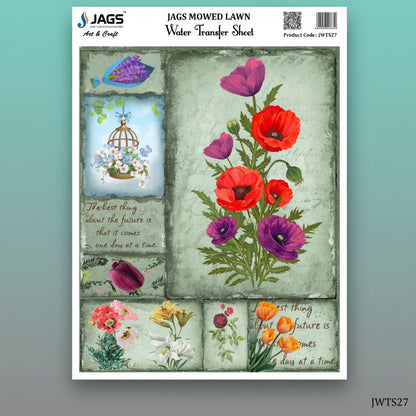 Water Transfer Sheet Mowed Lawn JWTS27 by Gifthubmart