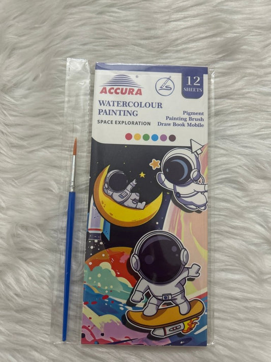Watercolour Painting Book Set - Space by Gift Hub Mart