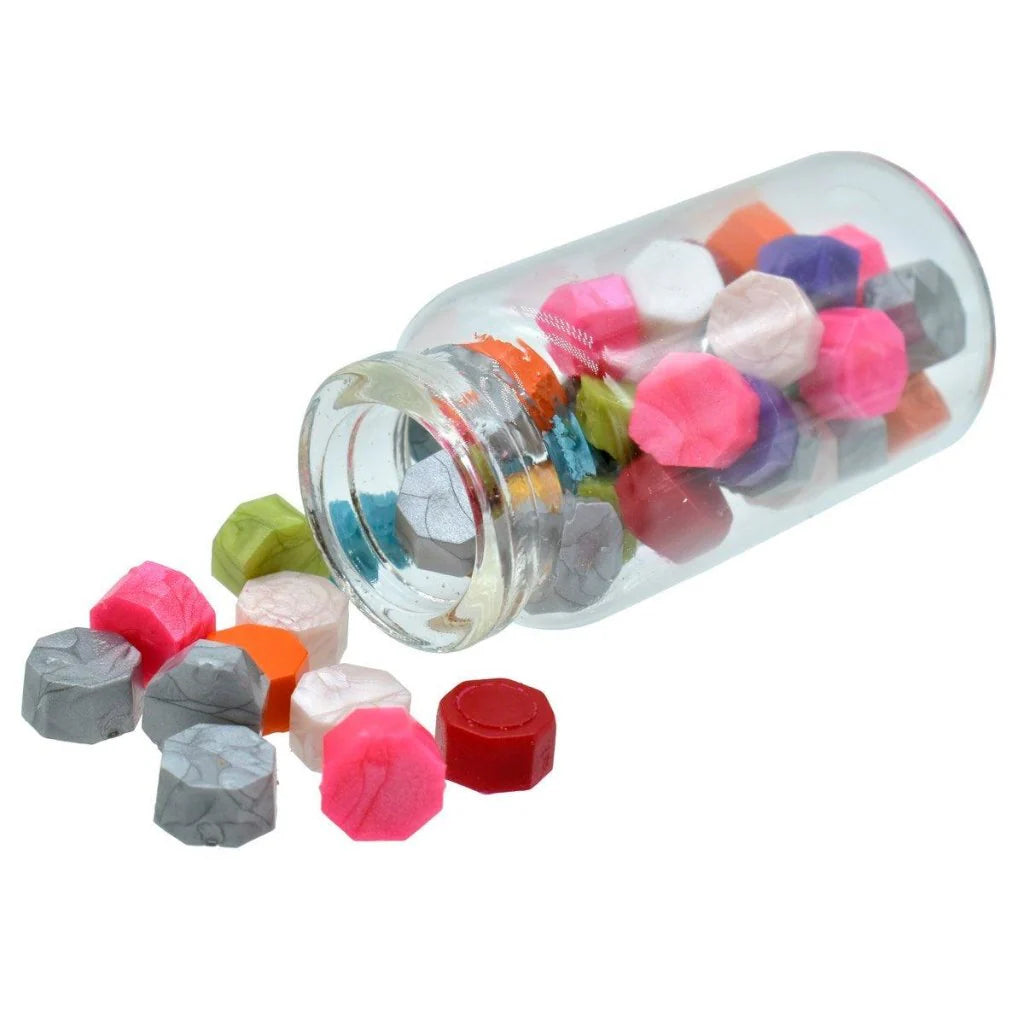 Wax Tablets Glass Bottle Mullti Colour CWGB00