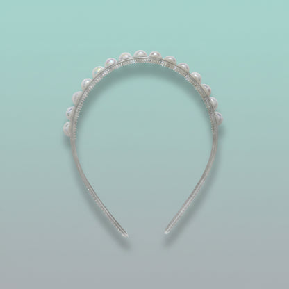 White Pearl Hairband by Gift Hub Mart