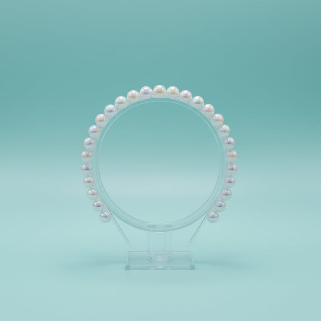 White Pearl Hairband by Gift Hub Mart